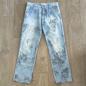 Vanessa Bruno Light Blue Denim with Floral Accents